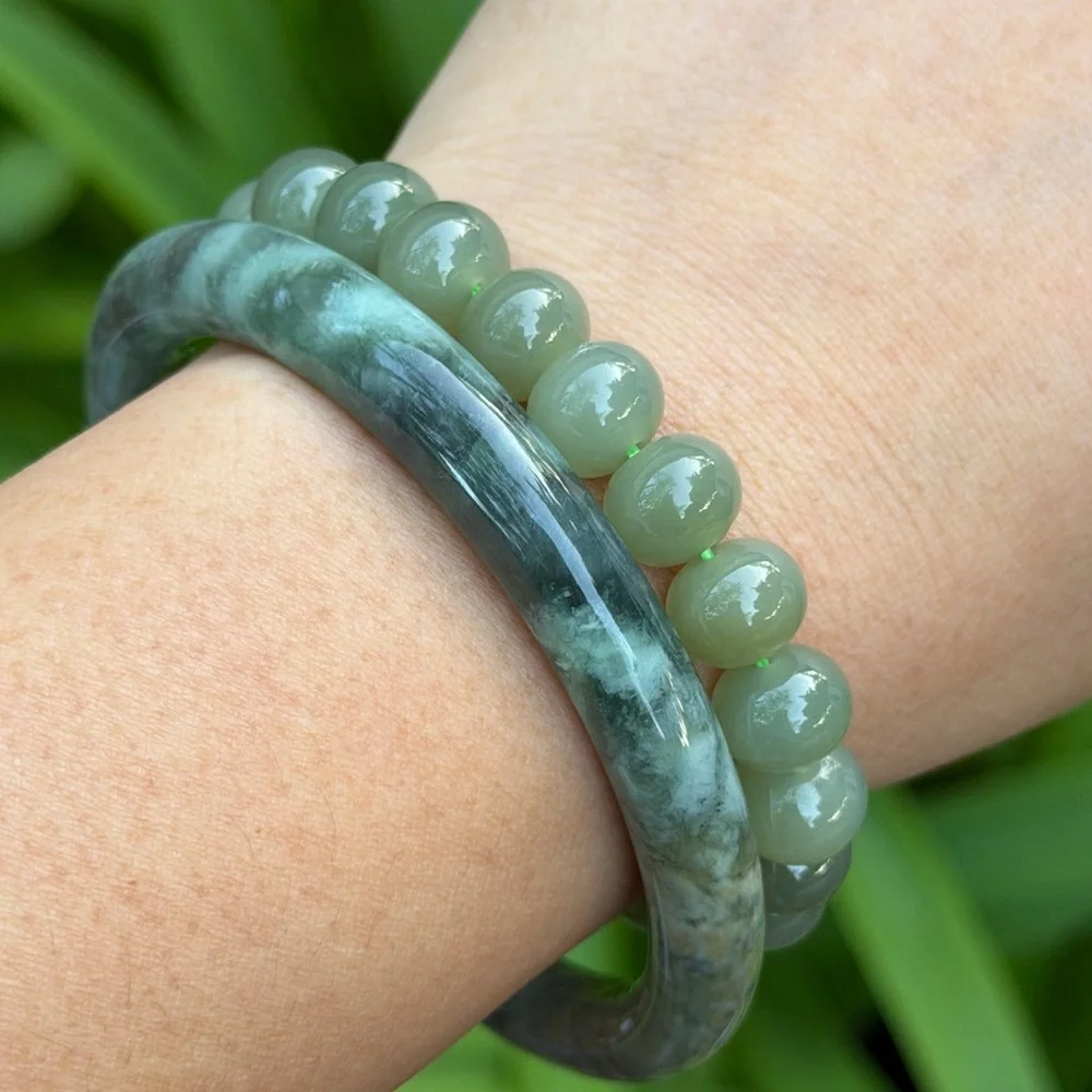 60.5mm‎ inner diameter skinny xiuyu jade bangle 0689